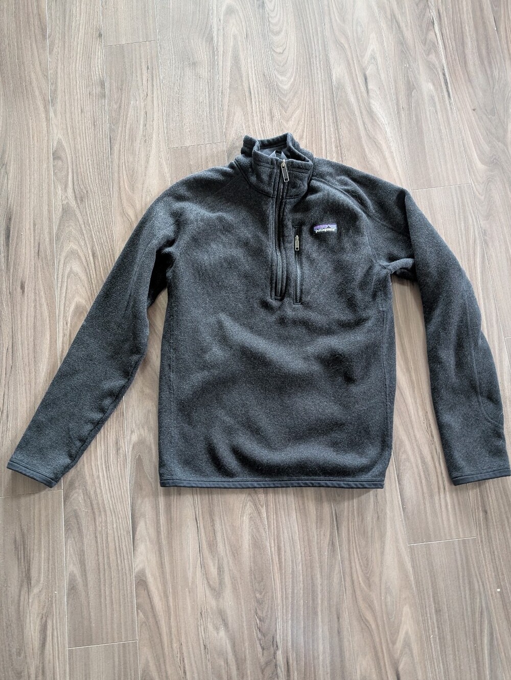 Patagonia Synchilla Charcoal Fleece Half-Zip Pullover (Size Small)